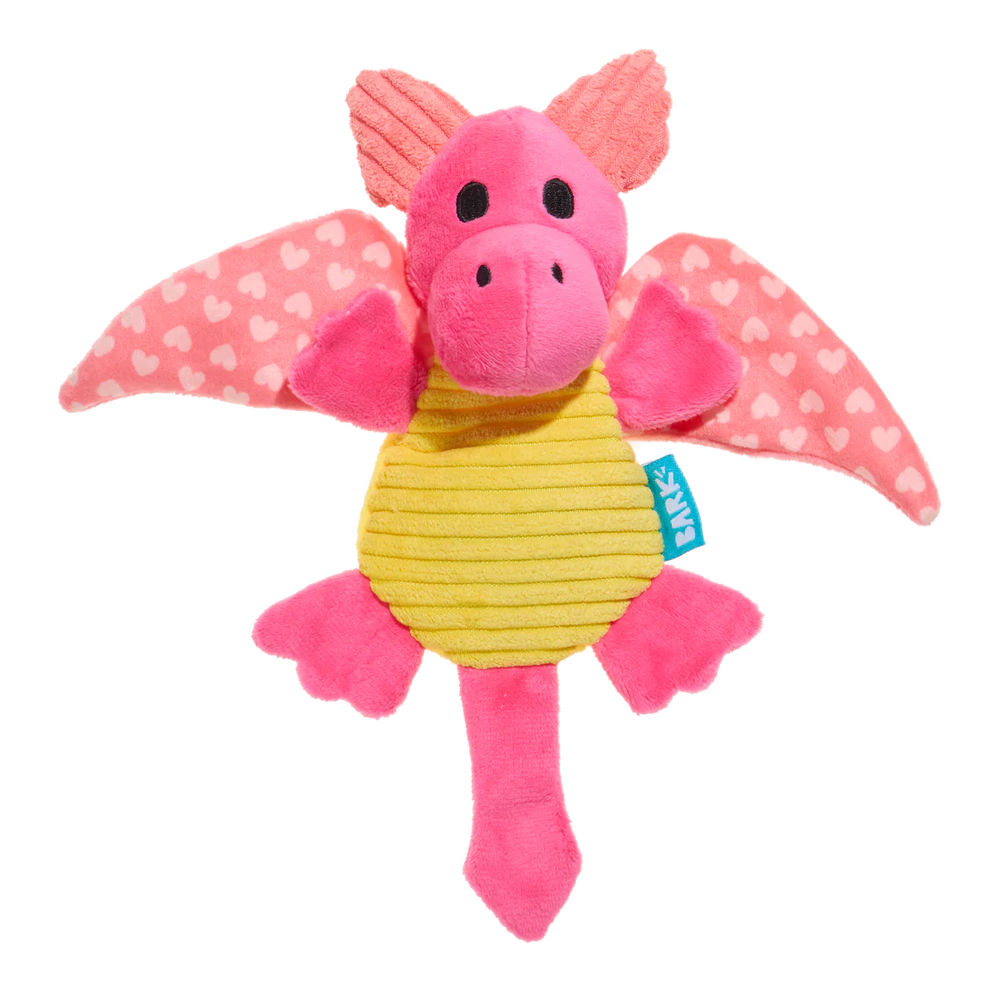 BARK Valentine Dinglbert The Dragon Plush Dog Toy