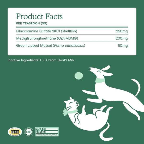 FERA PET ORGANICS Dog and Cat Hip and Joint Goat Milk Topper 6.34OZ