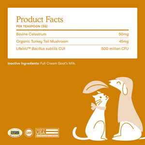 FERA PET ORGANICS Dog and Cat Immune Goat Milk Topper 6.34OZ