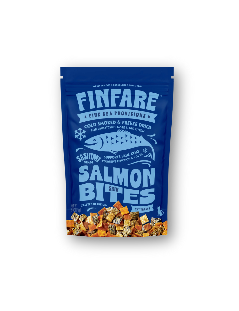 FINFARE Freeze-dried Salmon Bites Cat Treat 1.3 OZ