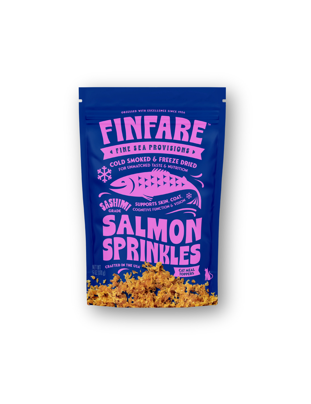 FINFARE Freeze-dried Salmon Sprinkles Cat Treat 1.3 OZ