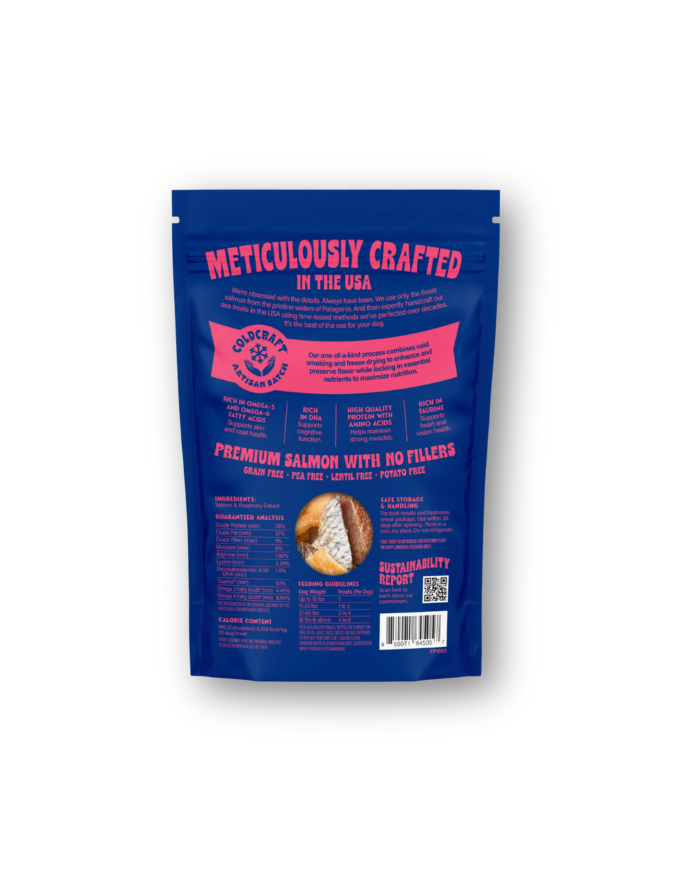 FINFARE Freeze-dried Salmon Skin Strips Dog Treat 9 OZ