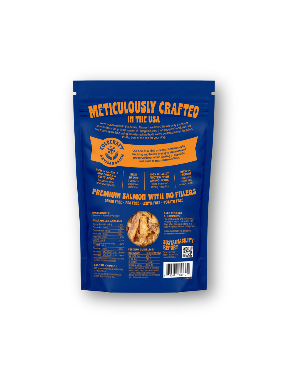 FINFARE Freeze-dried Salmon Skin Nuggets Dog Treat 4 OZ