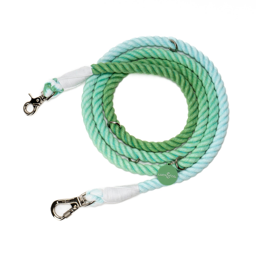 LUCY & CO Hands Free Rope Leash Spring Green