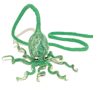 CAT IN THE BOX Wool Octopus Cat Toy with 4-Foot Tether