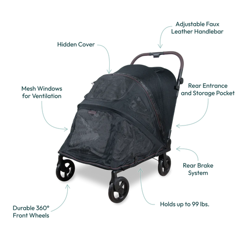WONDERFOLD Hudson Pet Stroller Medium