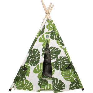 TRAVEL CAT Cat Tent Bed Monstera