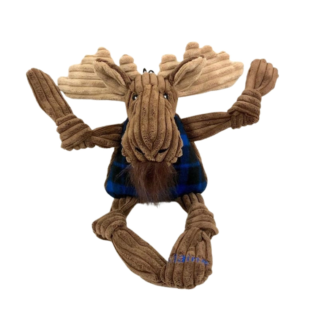 HUGGLEHOUNDS Maine Moose Buffalo Check Knottie Dog Toy