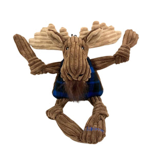 HUGGLEHOUNDS Maine Moose Buffalo Check Knottie Dog Toy