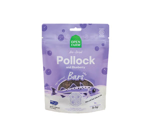 OPEN FARM Aired Dried Pollock and Blueberry Dog Treat Bars 4.1 OZ