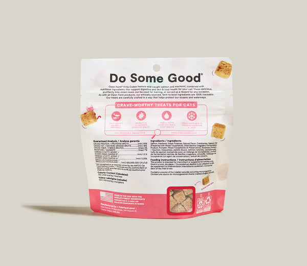 OPEN FARM Freeze-Dried Salmon & Mackerel Cubes Cat Treat 1.5 OZ