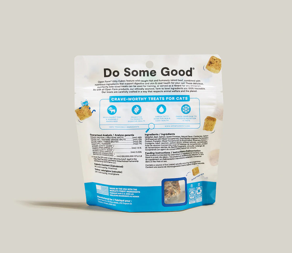 OPEN FARM Freeze-Dried Surf & Turf Cubes Cat Treat 1.5 OZ