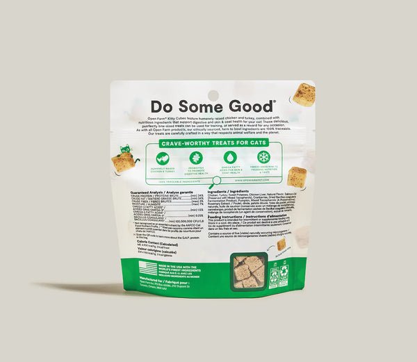 OPEN FARM Freeze-Dried Chicken & Turkey Cubes Cat Treat 1.5 OZ