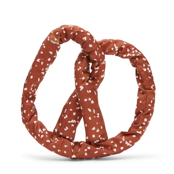 BARK Paula's Park Slope Pretzel Brown Plush Dog Toy Medium