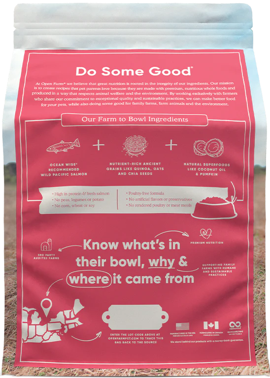 OPEN FARM Ancient Grains Wild Salmon Dry Dog Food