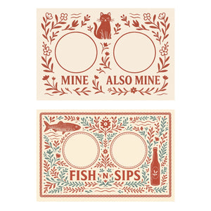 CIAO GATTO Smör & Sip Reversible Cat Placemat