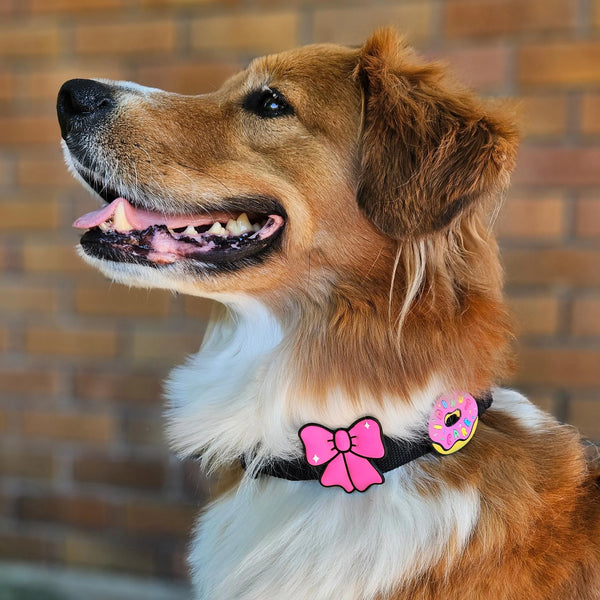 JIBY Pink Ribbon Dog Charm