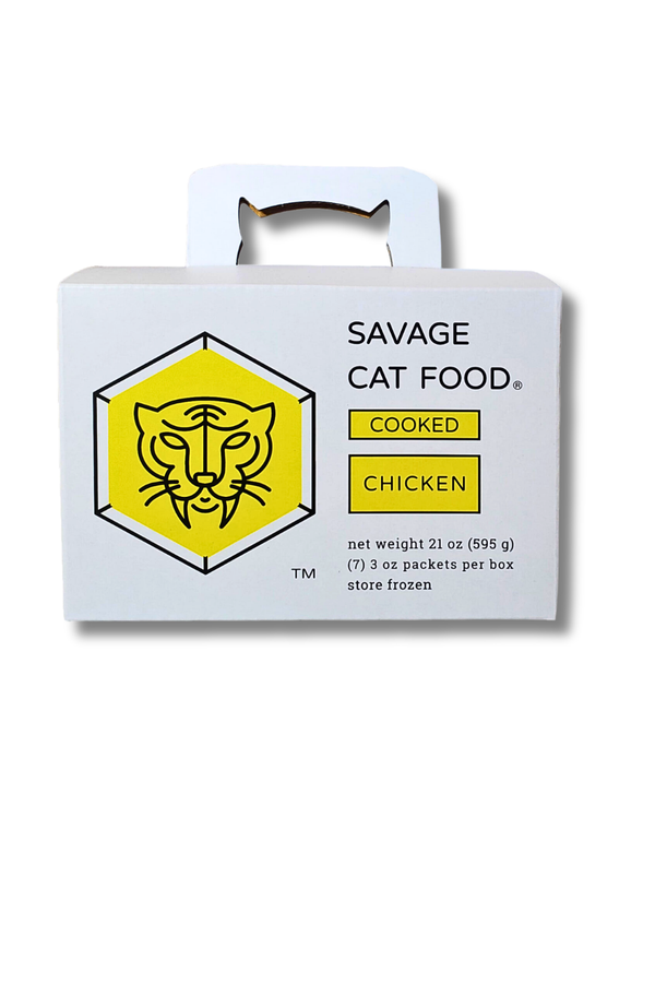 SAVAGE CAT Frozen Gently Cooked Cat Food Chicken 3OZ 7CT