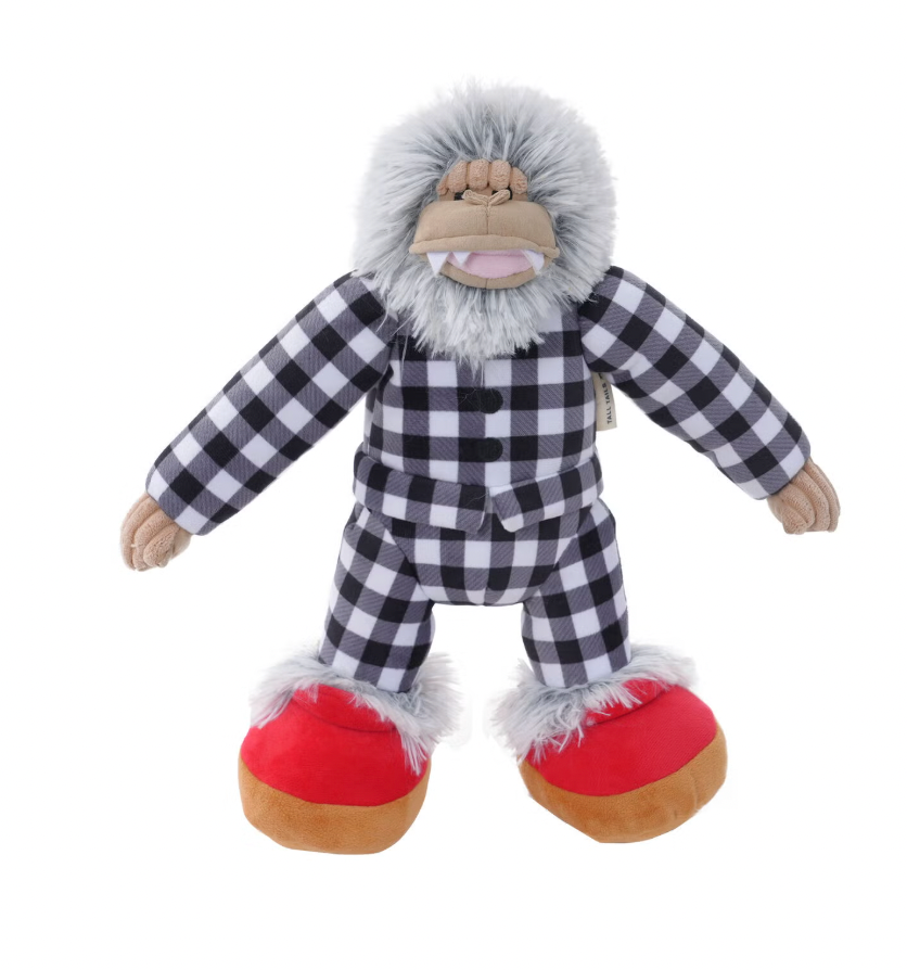 Tall Tails Holiday Dog Toy Yeti in Pajamas Toy