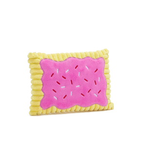BARK Toaster Poodle Breakfast Pastry Pink Plush Dog Toy