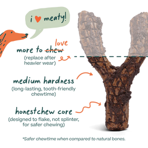 WOOF HonestChew Meaty Antler