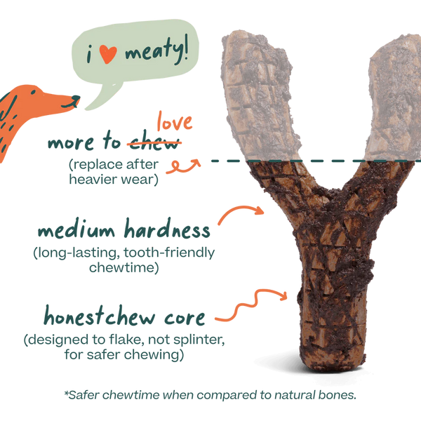 WOOF HonestChew Meaty Antler