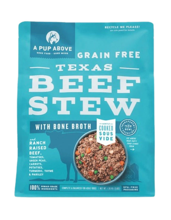 A PUP ABOVE Gently Cooked Dog Food Texas Beef Stew