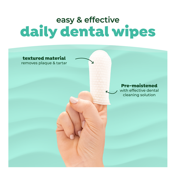 TROPICLEAN  Dog & Cat Finger Dental Wipes 50CT