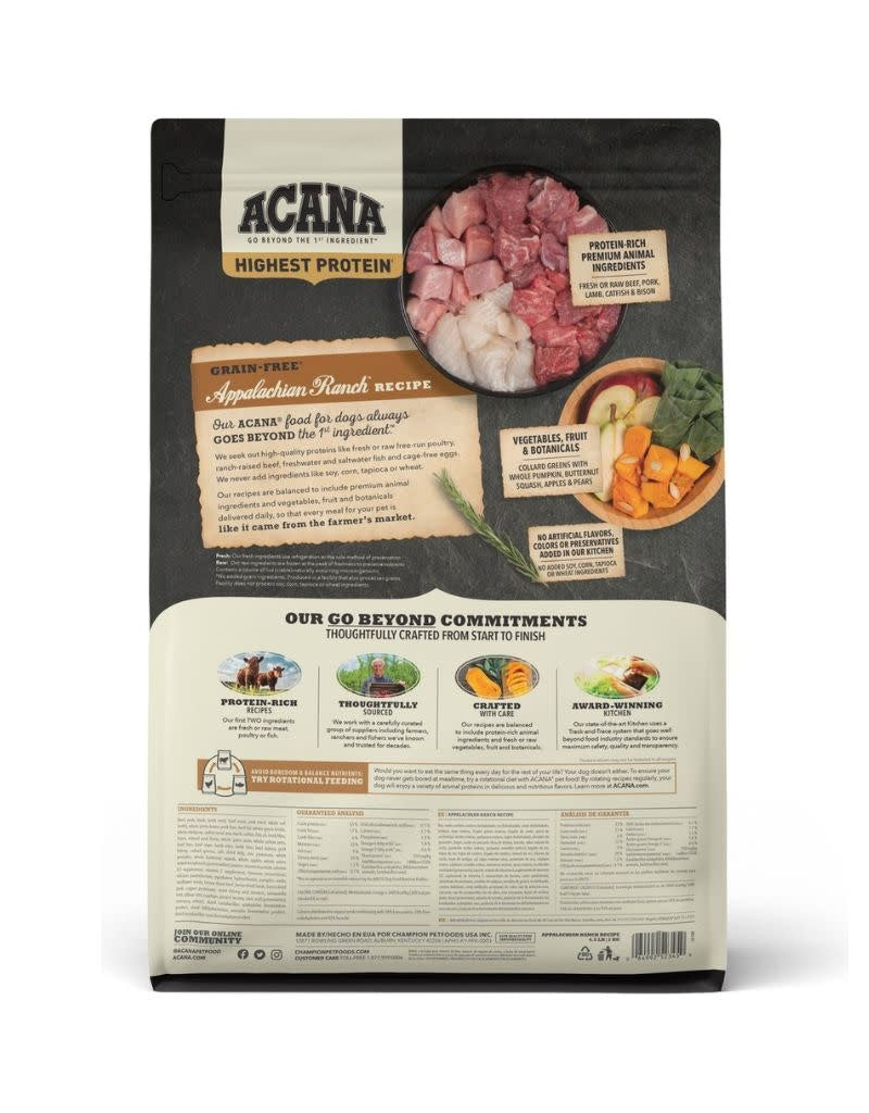 ACANA Appalachian Ranch Grain-Free Dry Dog Food