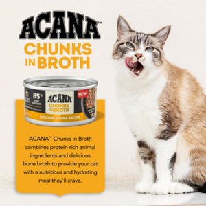ACANA Cat Grain Free Chunks In Broth Chicken And Tuna Case 12/3OZ