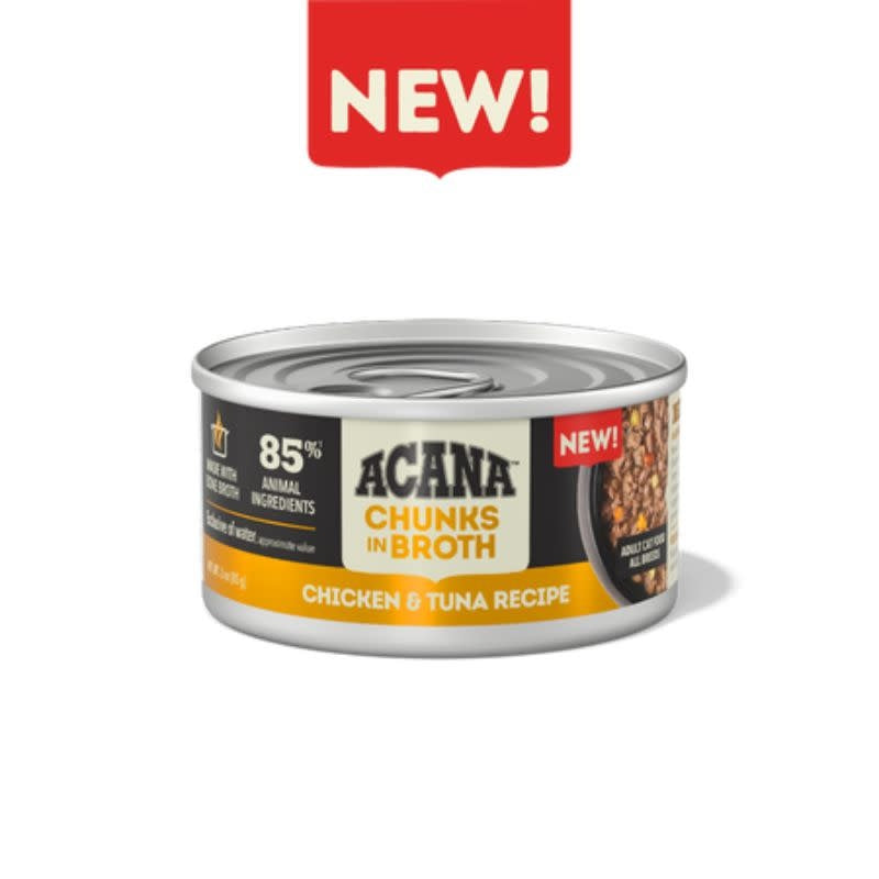 ACANA Cat Grain Free Chunks In Broth Chicken And Tuna Case 12/3OZ
