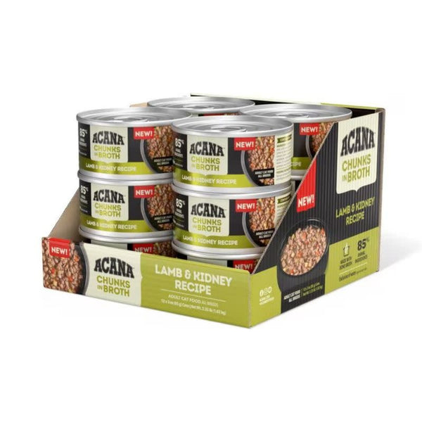 ACANA Cat Grain Free Chunks In Broth Lamb and Kidney Case 12/3OZ