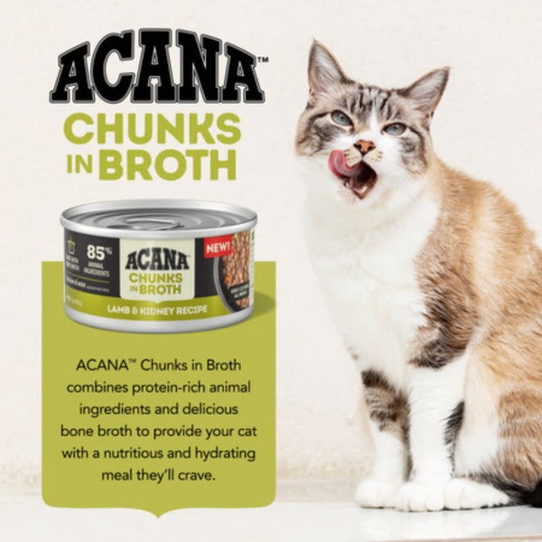 ACANA Cat Grain Free Chunks In Broth Lamb and Kidney Case 12/3OZ
