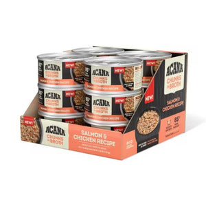 ACANA Cat Grain Free Chunks In Broth Salmon and Chicken Case 12/3OZ