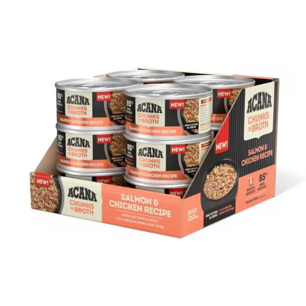 ACANA Cat Grain Free Chunks In Broth Salmon and Chicken Case 12/3OZ