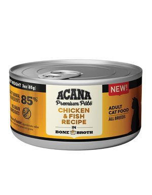 ACANA Chicken and Fish Recipe Cat Food Can Case 24/3OZ