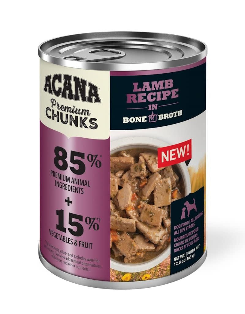 ACANA Grain-Free Premium Chunks Canned Dog Food 12.8oz Lamb