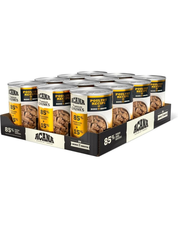 ACANA Grain-Free Premium Chunks Canned Dog Food Poultry 12.8oz CASE/12