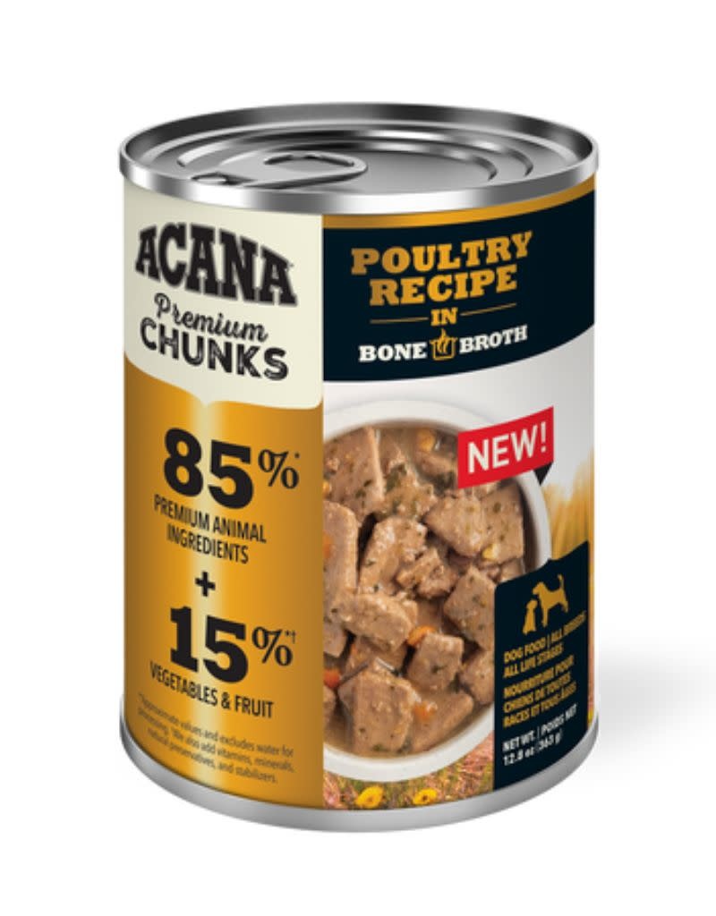 ACANA Grain-Free Premium Chunks Canned Dog Food 12.8oz Poultry