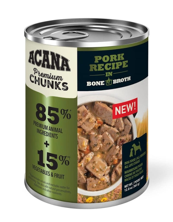 ACANA Grain-Free Premium Chunks Canned Dog Food 12.8oz Pork