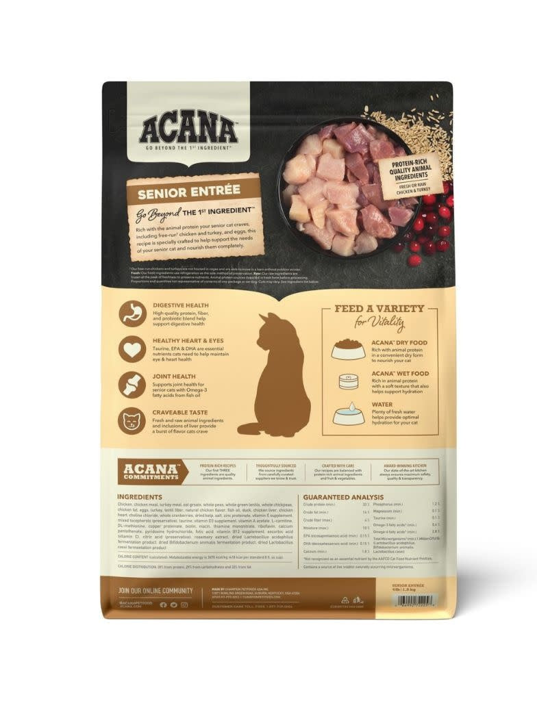 ACANA Senior Entree Dry Cat Food 4LB