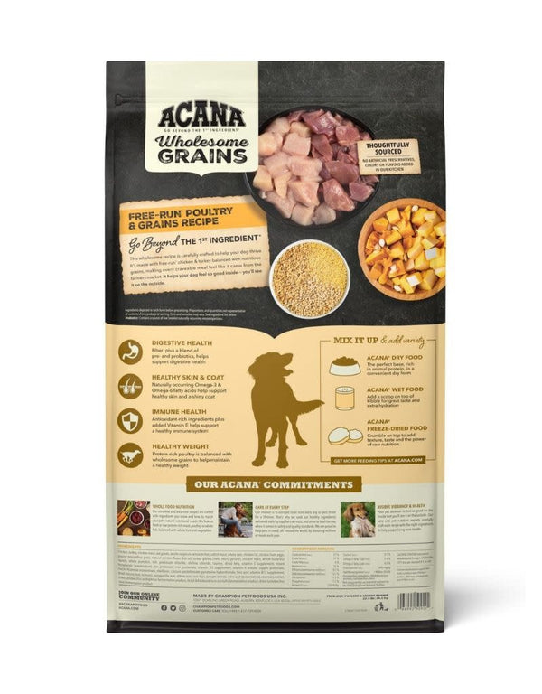 ACANA Wholesome Grains Free Run Poultry Dry Dog Food