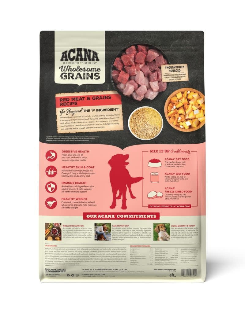 ACANA Wholesome Grains Red Meat Dry Dog Food