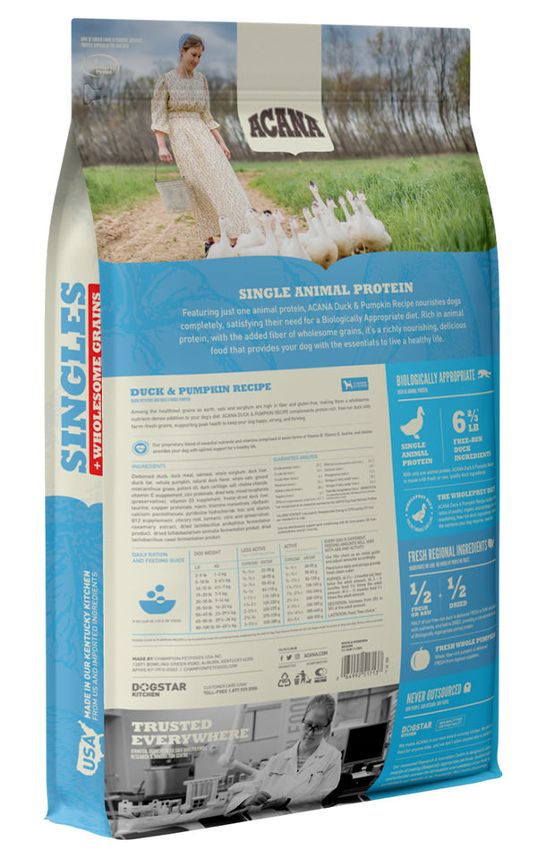 ACANA Wholesome Grains Singles Duck & Pumpkin Dry Dog Food