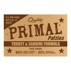 PRIMAL Raw Frozen Canine Turkey & Sardine Formula
