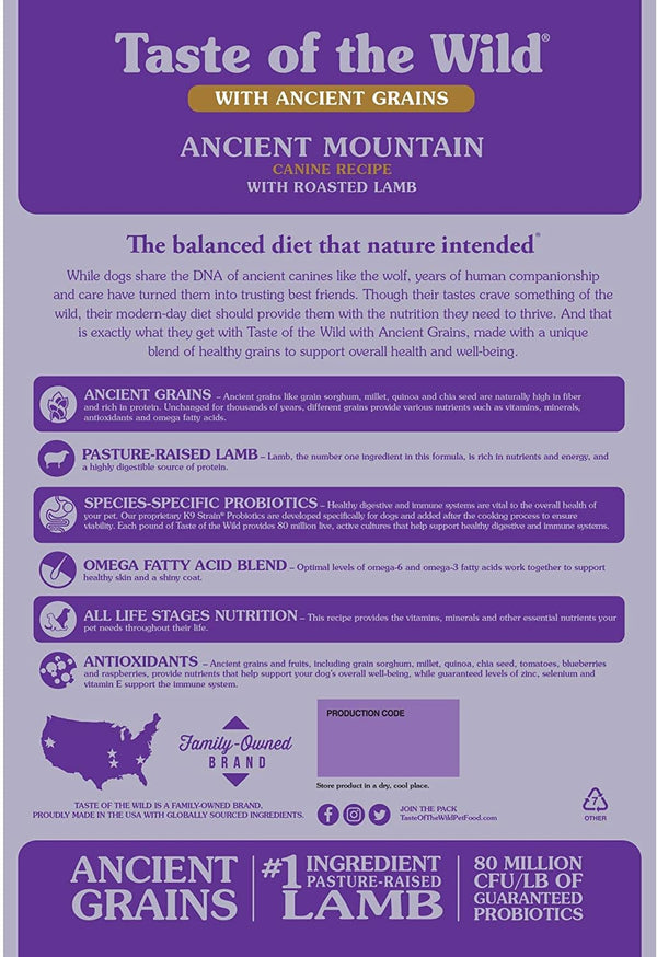 TASTE OF THE WILD Ancient Mountain Dry Dog Food