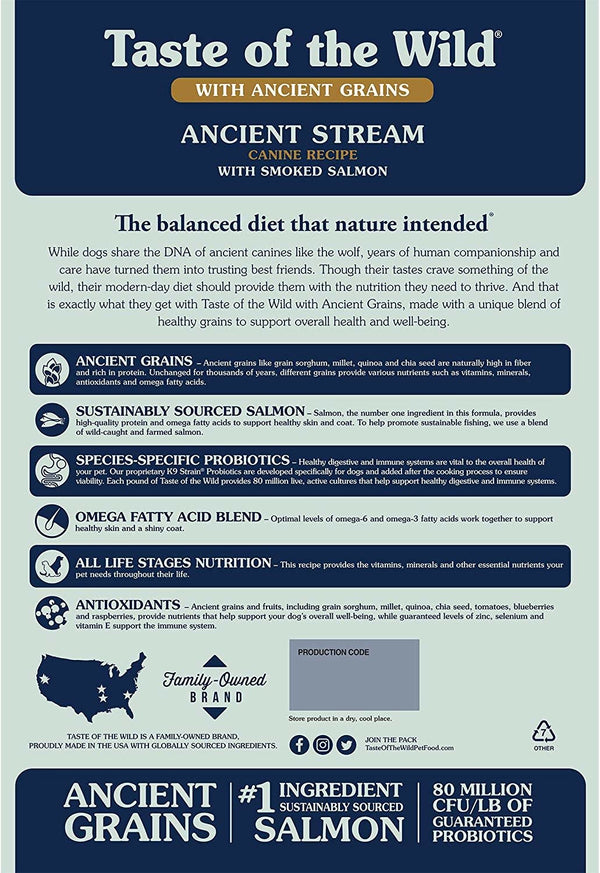 TASTE OF THE WILD Ancient Stream Dry Dog Food