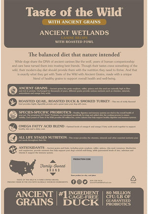 TASTE OF THE WILD Ancient Wetlands Dry Dog Food