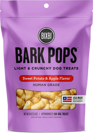 BIXBI Bark Pops Sweet Potato & Apple Dog Treats 4 oz.