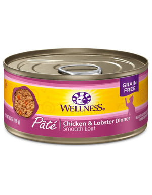 WELLNESS Chicken and Lobster Canned Cat Food CASE